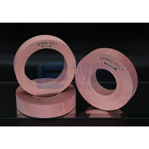 Ceium Felt wheels,Size 150*35*70/150*35*105 Glass Spiral Felt polishing wheels for glass edger,double edger,bevelling machine
