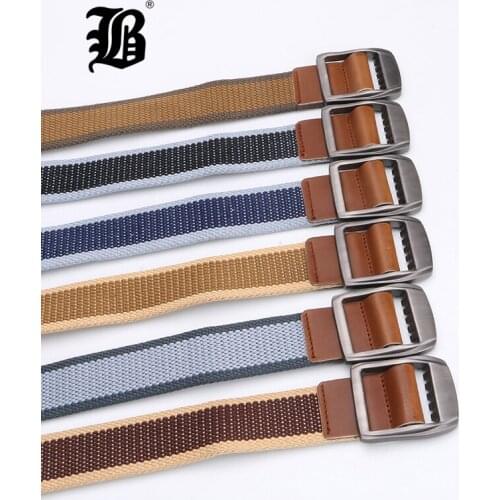 [FLB] Canvas Waistband Unisex Casual Automatic Multi Color Buckle Waist Strap Belts High Quality Dropshipping FP053