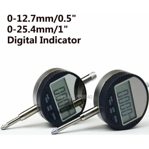 0-12.7mm/0.5" 0-25.4mm/1" Range Gauge Digital Dial Indicator Precision Tool 0.01mm/0.0005" 0.0001mm/0.00005" Tester Tools