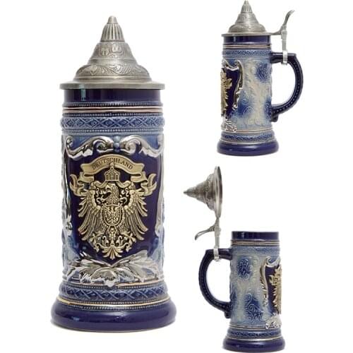 Retro Nostalgia Ceramic Personality Cup Handmade Ceramic German Beer Cup Bar Creative Cup Special Water Cup Wine Cup Drinkware