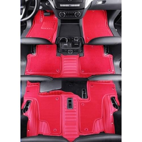 Custom special car floor mats for Mercedes Benz GLS 320 350d 400 450 500 550 7 seats 2019-2016 durable double layers car carpets