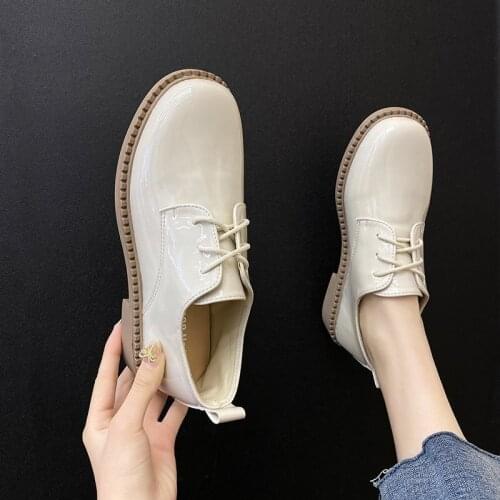 Llogai Oxford Shoes Women Genuine Leather Flat Woman Lace-up Comfortable Casual Shoes Ladies Walking Shoes for Women Sneakers