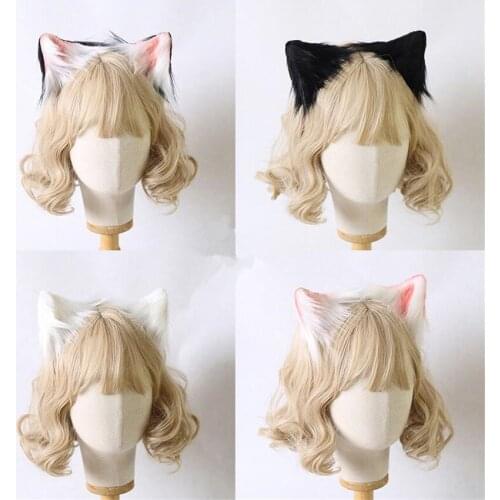 Lolita Furry Animal Beast Ears KC Headwear Wolf Fox Ear Hairpin Cosplay Props Accessory B1708