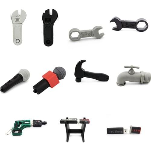 Best Gift JASTER Creative Cartoon Tools Wrench Samurai Sword 128GB 64GB 32GB 16GB 8GB 4GB USB Flash Drive Pen Drive U Disk 2.0