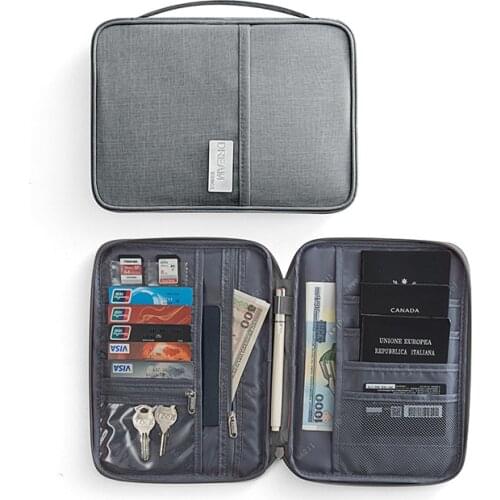 Storage Bag Organizer Card Storage Bag Multi-Function Storage Document Package Travel Passport Storage Bag