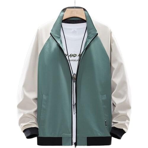 Vespa,Mens Jacket Autumn,Fall New, Casual Coat, Stand Collar, Color Contrast. Zippered Access, Pocket Trim, Three Colors, M-4XL