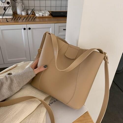 Qiaoduo Bag women 2020 new fashion PU leather handbag large capacity bucket bags for female brand design women crossbody bags