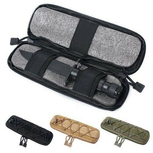 NEW Flashlight Storage Pack Dagger Knife Zipper Bag Holder Carrier for Tactical Belt