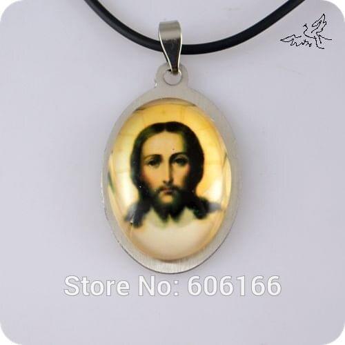 Jesus Christ image Stainless Steel Pendant Necklace Catholic Christan Orthodox Fashion Religious jewelry
