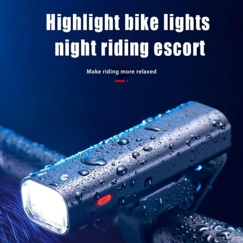 Bicycle Front Light Headlight Night Riding Flashlight USB Rechargeable Rainproof WHShopping