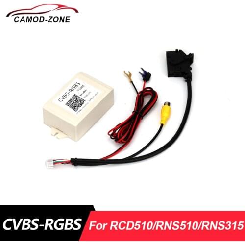 V1906 AV to RGB Converter Adapter for VW RCD510 RNS510 RNS315 Radio Flip Camera CVBS to RGB Adapter
