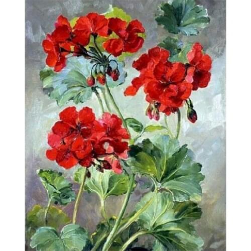 PhotoCustom Acrylic Paint By Numbers Flowers Oil Painting By Numbers On Canvas 40x50cm Frameless DIY Draw Number Home Decor