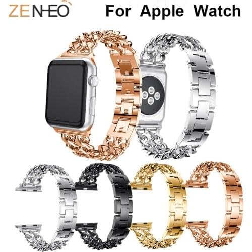 Luxury Alloy Band for apple watch Series 1/2/3/4 strap bands 40mm 44mm 42mm 38mm New Link Crystal Bracelet Watch bands Wristband