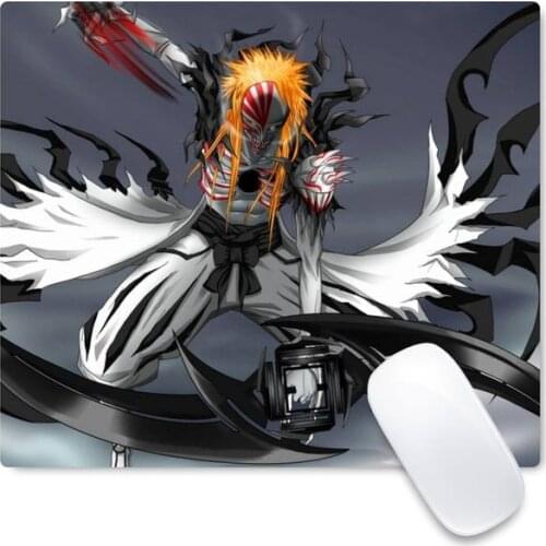 Bleach anime Ichigo Kurosaki Rubber PC Computer Gaming mousepad Non slip Cushion Square Thickness 2mm