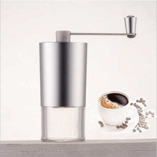 Stainless Steel Silver Hand Manual Handmade Coffee Bean Grinder Mill Kitchen Grinding Tool