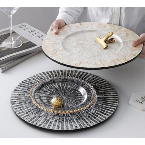 Nordic Shell Mat Plate Tableware Pad Dining Table Decorative Plate Handmade Western Food Tray Home Storage Jewelry Display Tray