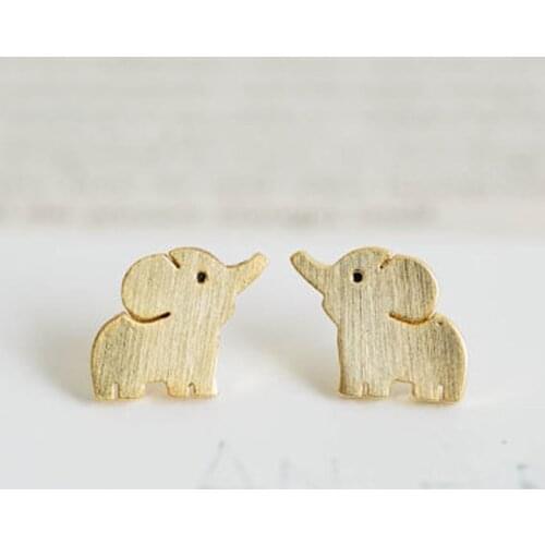 SMJEL 2018 bijoux Minimalist Elephant Earrings Simple Cute Animal Ear Studs Mothers Day Gift pendientes mujer moda