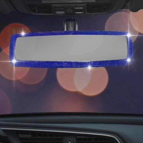 Rhinestone Diamond Rearview Accessories Direct Universal Interior Clip on Panoramic Rear View Mirror Auto Rear Mirrow