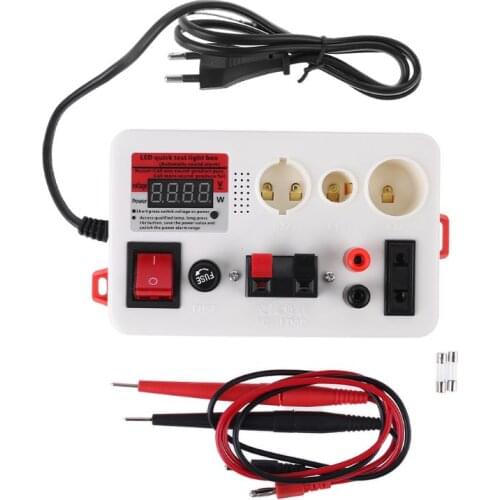 LED Quick Test Light Box Voltage Power Tester for E27 B22 E14 Lamp Bulb w Buzzer