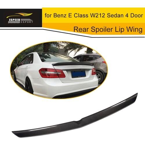 Carbon Fiber / FRP W212 Rear Spoiler Trunk Wing Boot Lip for Mercedes E Class 4-door Sedan E200 E250 E300 E350 E550 2010 - 2015