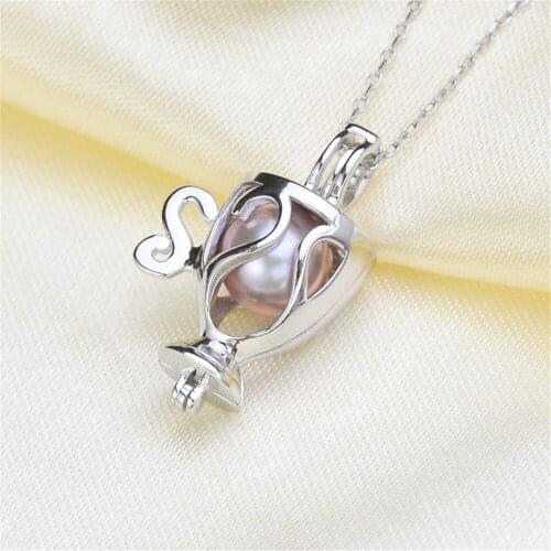 S925 Sterling Silver Screw Eye Pin Bail Top Drilled Beads End Cap For DIY Pearl Charm Pendant Connectors Jewelry Making