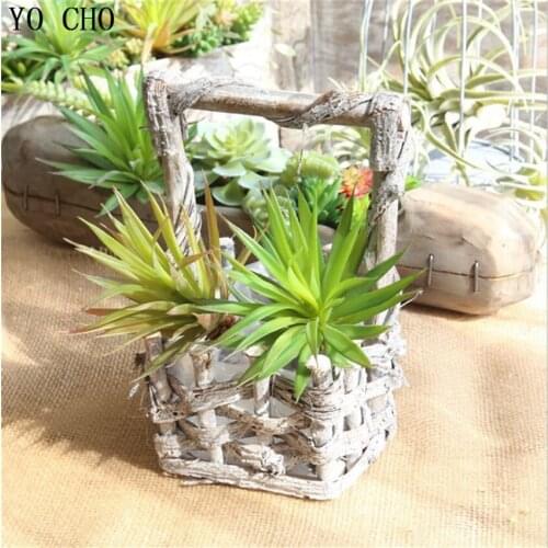 YO CHO 1PC Big Sword Leaves Artificial Grass Plant Home Garden Outdoor Decor DIY Fake Succulents Christmas Decorations Grass