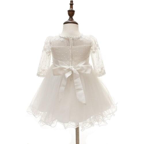 Winter Dress For Girl Baptism Dresses Baby Girl 1 Year Birthday Wear Girl Lace Christening Ball Gown Baptism