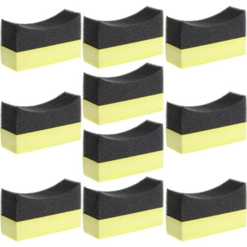 10pcs U-Shape Auto Tyre Car Tire Wheels Truck Brush Paint Care Wash Cleaning Wax Polishing Sponge Washer Wipe