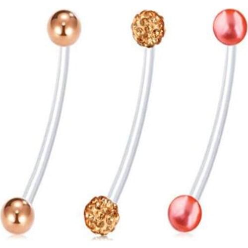 3pcs/set Soft rod Navel Rings For Women Navel Bars Pregnant woman Crystal Belly Button Ring Piercing Sexy Body Jewelry Gifts