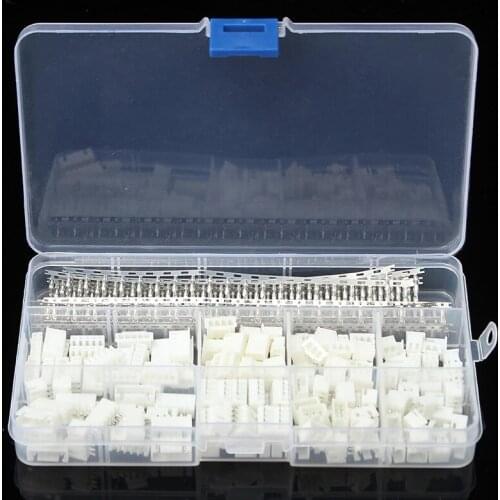 560Pcs/Set Terminal JST-XH Male Pin Connector Copper Plastic Connector With Fixed Hook Male Female Terminals Housing