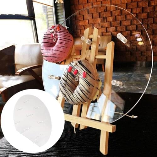 8 Pillars Acrylic Donut Holder Display Rack Wedding Birthday Party Supplies Wedding Christmas New Year Decorations 2021