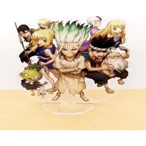 Anime Dr.STONE Acrylic Action Figure Stand Model Desk Decoration Collection Plate Holder Cosplay Toy Gift