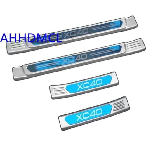 Car Welcome Pedal Threshold Strip Door Sill Strip For XC40 2019 2020