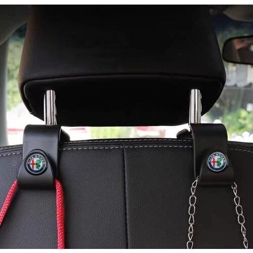 Auto Accessories Car Seat Back Hook Hanging Bag Rack Clip For Alfa Romeo 159 Giulietta Giulia 147 156 Mito Stelvio GT Sportiva