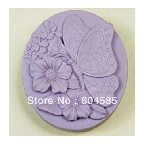 Butterfly Flowers 50316 Craft Art Silicone Soap mold Craft Molds DIY Handmade soap molds