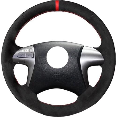 Alcantara Suede Leather DIY Car Steering Wheel Cover Case for Toyota Fortuner Hilux 2012-2015 Covers Car Accessories