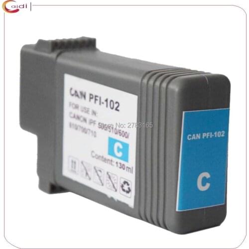 1Cyan Compatible Canon Ink Tank For image PROGRAF iPF500 iPF600 and iPF700 Printers (0896B001AA) pfi-102 ink cartridge