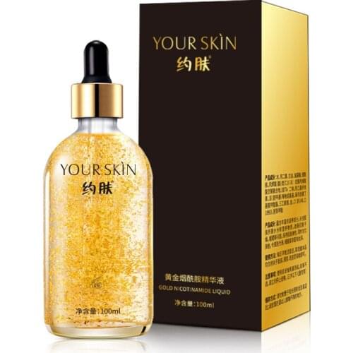 24-karat gold essence hydrates and moisturizes golden niacinamide stock to shrink pores hyaluronic acid stock