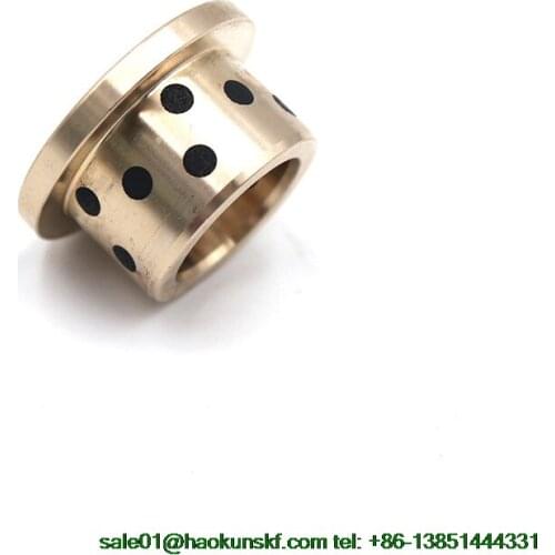 JFB506030 / 5030F (Size:50*60*30/75*5mm) Flanged Solid-Lubricanting Oilless Graphite Brass Bushing|Copper Bearing JFB5030