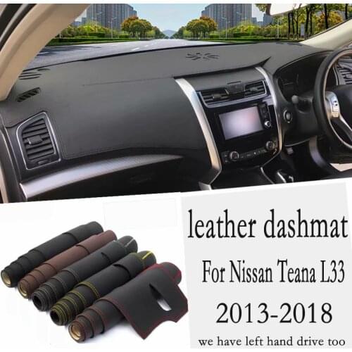 For Nissan Teana Altima l33 2013 2014 2015 2016 2017 2018 Leather Dashmat Dashboard Cover Pad Dash Mat Carpet Car-Styling RHD