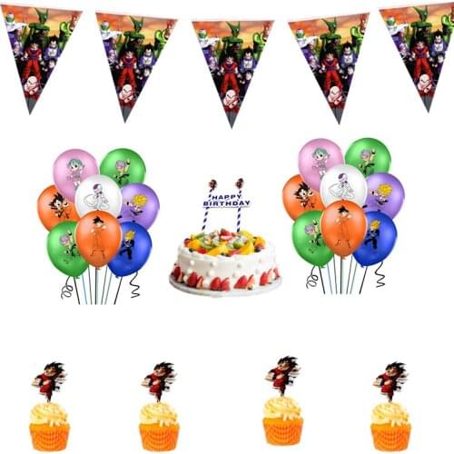 Dragon Ball Theme Decoration Balloon Set Childrens Birthday Party Dragon Ball Aluminum Film Balloon Combination Party Supplies