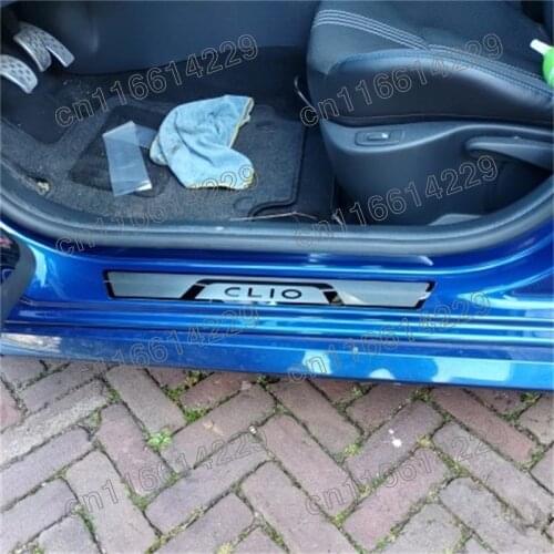 For NEW Renault CLIO IV CLIO4 2012 2013 2014 2015 2016 2017 2018 2019 Stainless Steel Car Door Sill Scuff Plate Cover