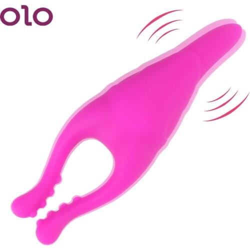 OLO Nipple Massager G-spot Rabbit Clamps Vibrator Clitoris Clip Stimulator Female Masturbator Sex Toys for Women Adult Product