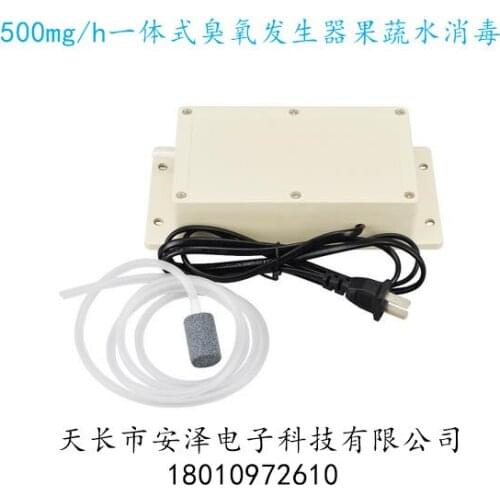 500 Mg G/h Ozone Generator, Active Oxygen Machine Integrated Fruit and Vegetable Food Water Disinfection, Fish Tank Purification