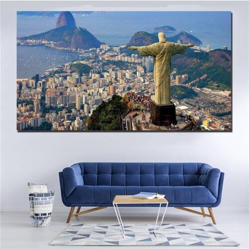 Brazil Rio De Janeiro City Landscape Canvas Prints Picture Modular Paintings For Living Room Poster On The Wall Home Decor