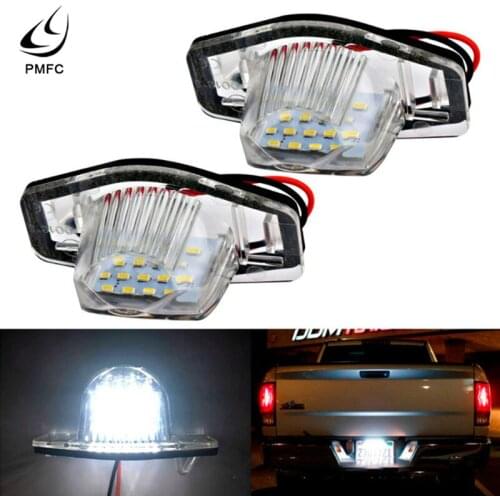 PMFC 1pair 18 LED Lamp Number License Plate Light For Honda Fit Jazz Odyssey Stream Insight CRV FRV HR-V Crosstour 5D DXY