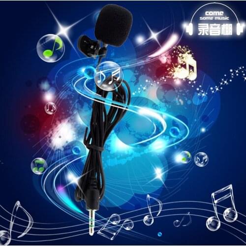 Portable Mini External 3.5mm Lapel Lavalier Clip Hands-free Wired Microphone For Lectures Teaching Lessons Education