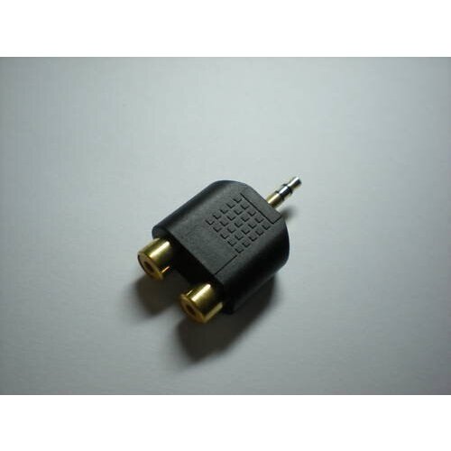 Converter 3.5mm Stereo Male Plug to Dual RCA Female Jack Gold Plated 30 pcs per Lot