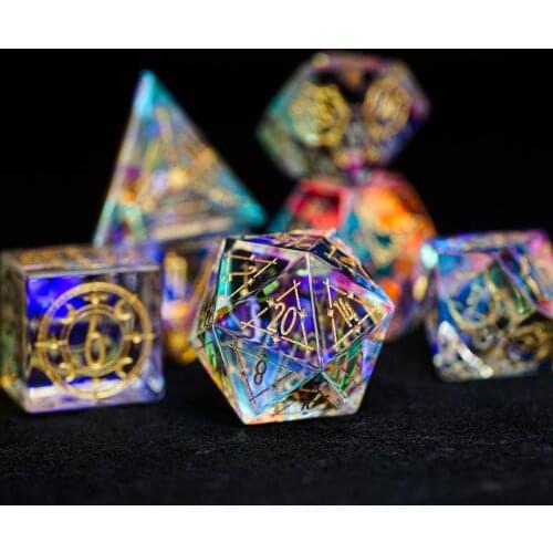 Symphony Crystal Starry Sky COC Dice DND Dice Cthulhu Running Team TRPG Dice Magic 20 Magic Array