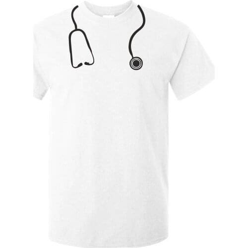 Stethoscope T-Shirt Funny t shirts Doctor medical fancy dress party cool nurse Casual Cotton short sleeve Tee Shirt Homme